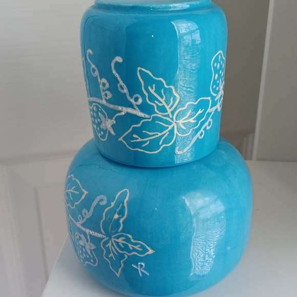 Ceramic Artist Signed Water Carafe with tumbler - Picture 2 of 9